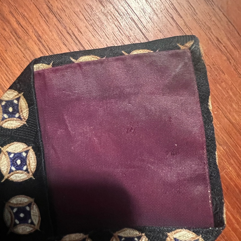 Silk Black Patterned Tie - Picture 3 of 6